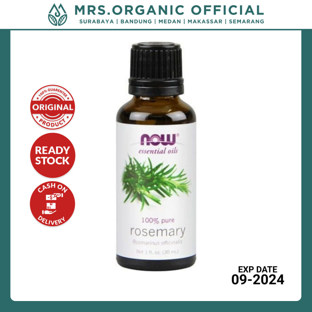 NOW Essential Oil Rosemary 30ml - Essentials Esential Oils Aromatherapy Ruangan Diffuser Flu and Cou