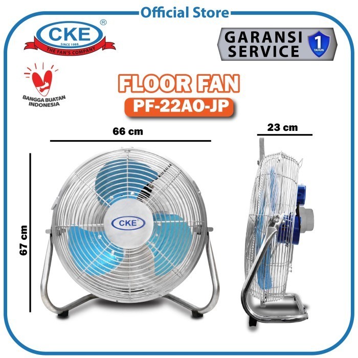 Cke Powerfull Fan 22 Inch Floor Fan Kipas Angin Tornado