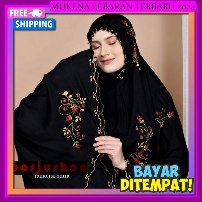 Mukena Terbaru 2024 Kekinian Mewah Rukuh Remaja Bahan Adem Mukeynah Waita Ramadhan Idul Fitri Rukuh 