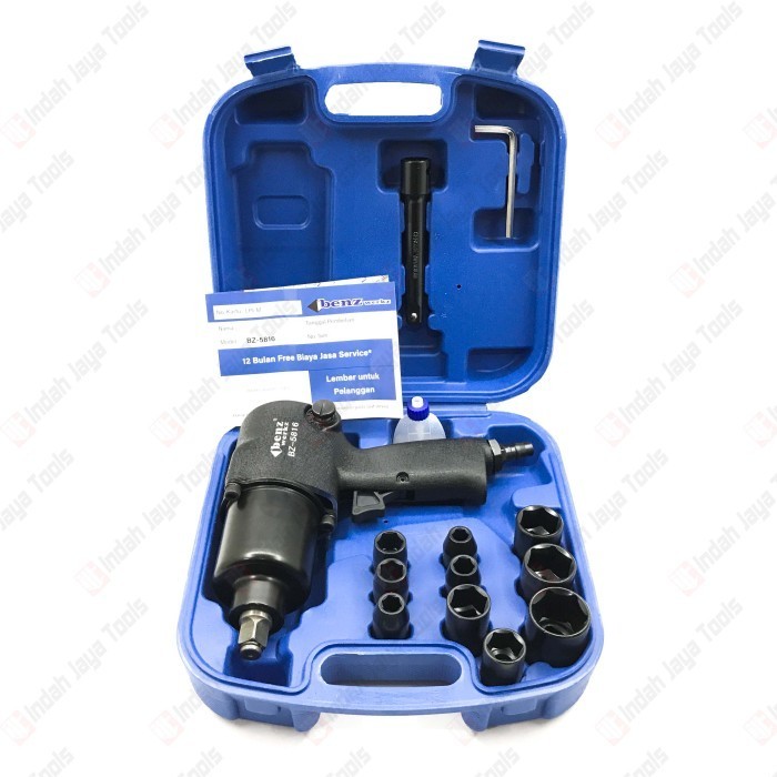 Benz Bz-5816 Air Impact Wrench Kit 1/2 Inch Mesin Buka Baut Angin