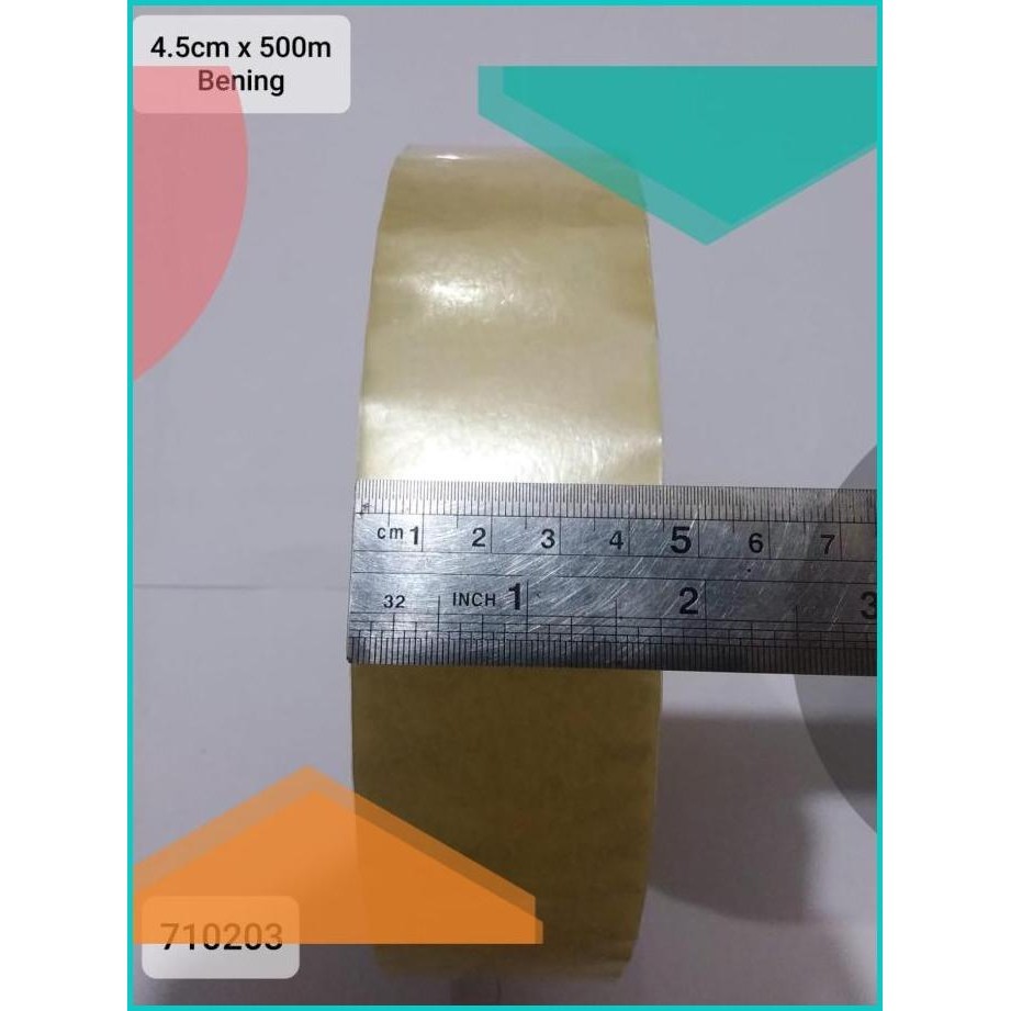 

710203 PACKING TAPE 4.5CM X 500M X 45 MICRON OPP CLEAR (BENING) LAKBAN