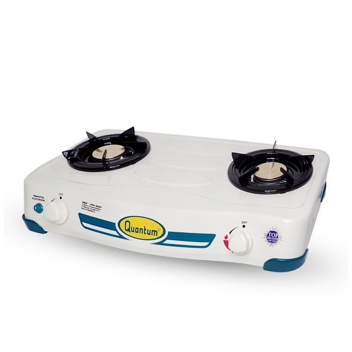 Quantum Kompor Gas 2 Tungku Pemantik Electrik Qgc-201 Dep