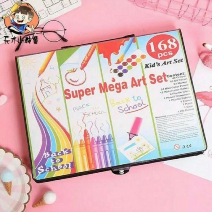 

Crayon Art set 168 pcs Mewarnai Komplit Koper Besar HT