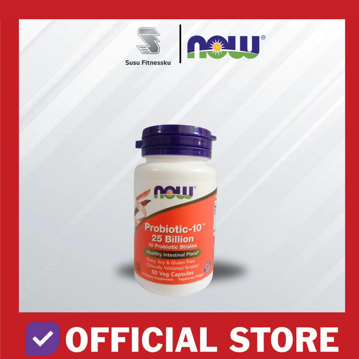 Now Foods Probiotic-10 25 Billion 50 Vegan Capsules Now Probiotic