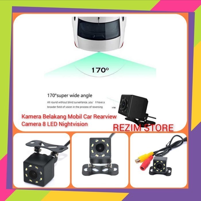 Kamera Mobil mundur parkir belakang mobil universal LED infrared