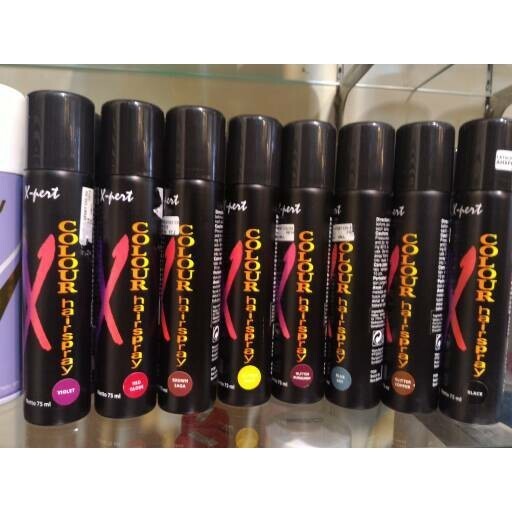 X-Pert Hair Spray Color Non Permanen - Hair Spray Warna