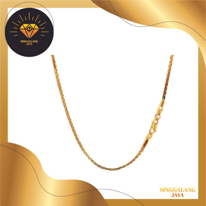 Kalung Emas 700 - Kalung Italy Santa Emas Asli - Untuk Pria Dan Wanita