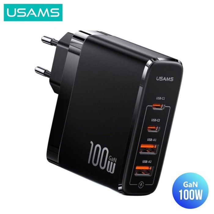 Usams T44 Adapter Fast Charger Gan 100W 4 Ports 2A+2C Termurah Terlaris Promo