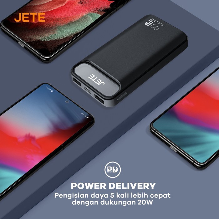 Power Bank 20000Mah Fast Charging Pd 22.5W Jete B3 With Triple Output