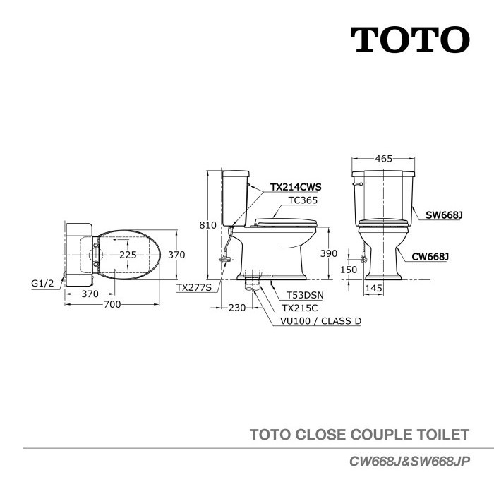 Toto Closet Cw668J/Sw668J Closet Duduk - Kloset - Kloset Duduk Termurah Terlaris Promo