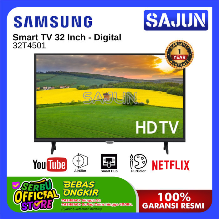 Samsung Led Tv 32 Inch Smart Digital Tv Ua32T4501 / 32T4501