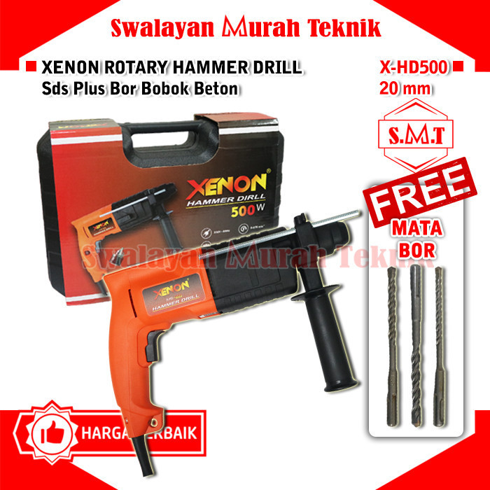 XENON X-HD500 Rotary Hammer Drill 2 Mode 20mm Sds Plus Bor Bobok Beton
