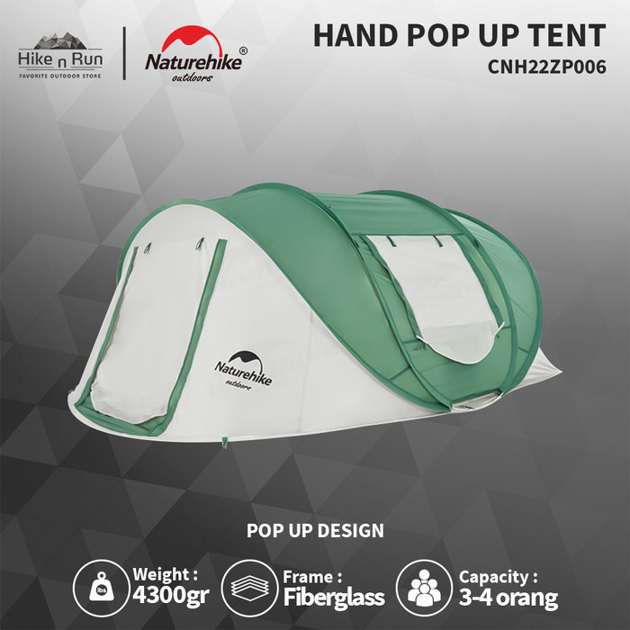 Tenda Camping Pop Up Naturehike Cnh22Zp006 Hand Pop Up Tent 3-4P