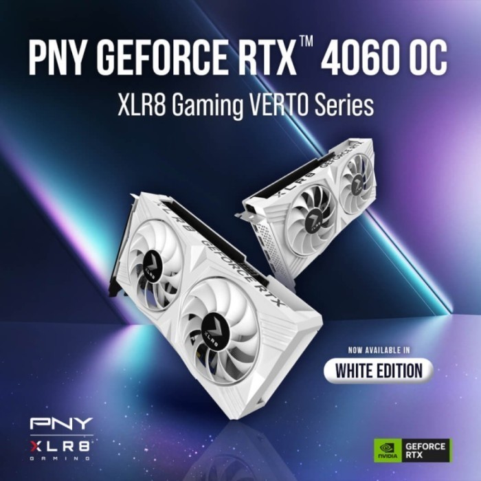 Pny Rtx 4060 Verto White 8Gb Gddr6 - Dual Fan - White