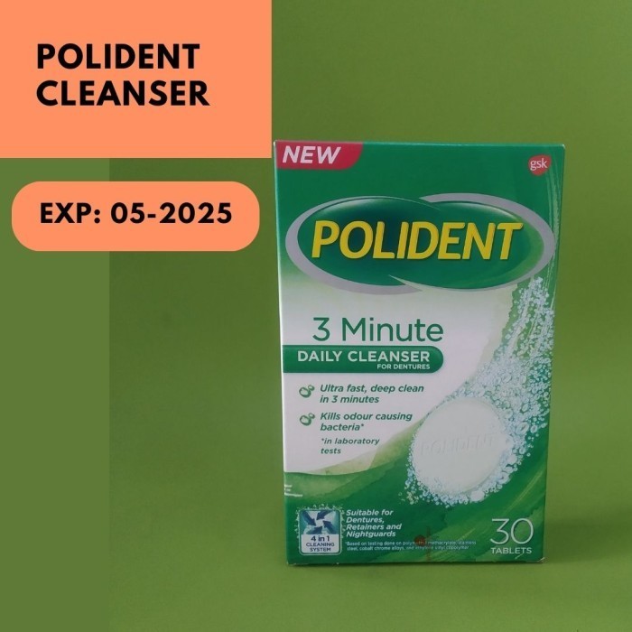 POLYDENT CLEANSER (TABLET PEMBERSIH ALIGNER, GIGI PALSU, RETAINER)
