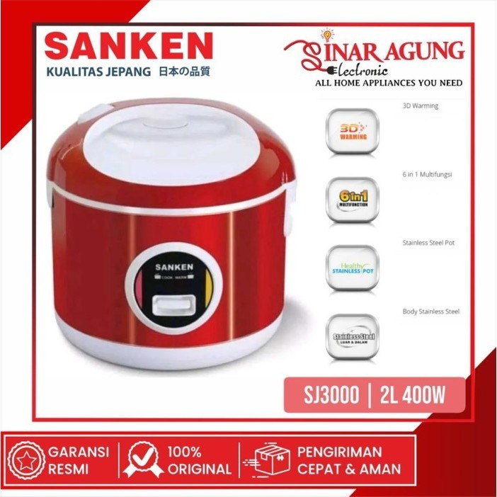 Magic Com / Rice Cooker Sanken Sj-3000 / Sj 3000 / Sj3000 [2 Liter]