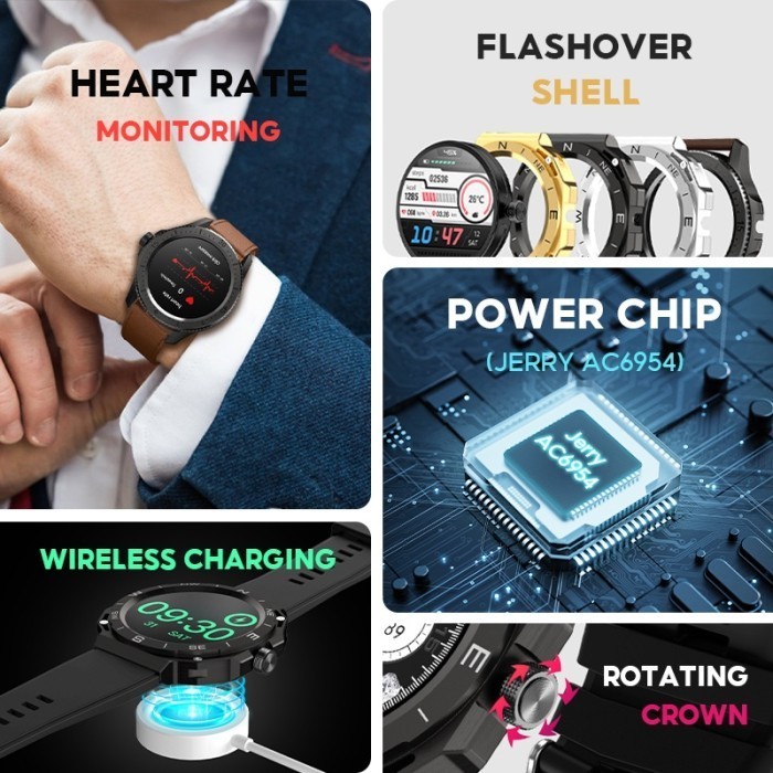 Aolon Cyber Smartwatch Original Double Bezel / Double Wrist Strap