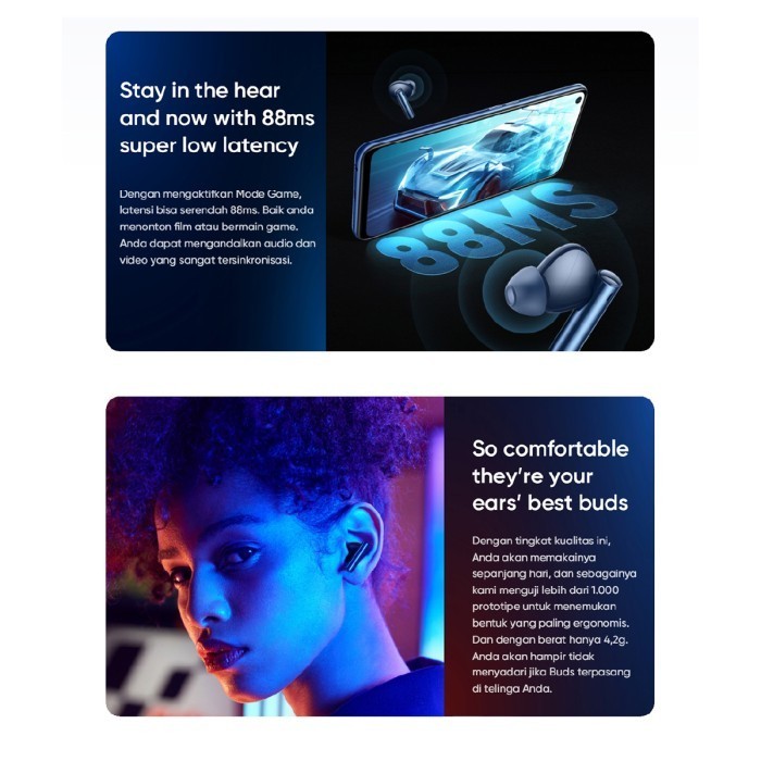 Official Realme Buds Air 3 Wireless Earbuds 42Db Noise Cancellation