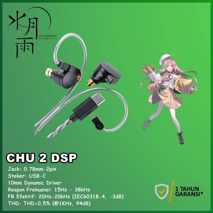 Moondrop Chu 2 Dsp In-Ear Monitors Type-C Plug With Mic Chu2 Chu Ii Termurah Terlaris Promo