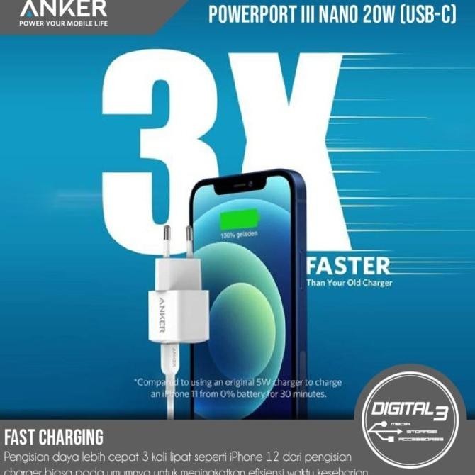 Anker Powerport Iii Nano Pd Power Delivery 20Watt 20W Power Iq 3.0