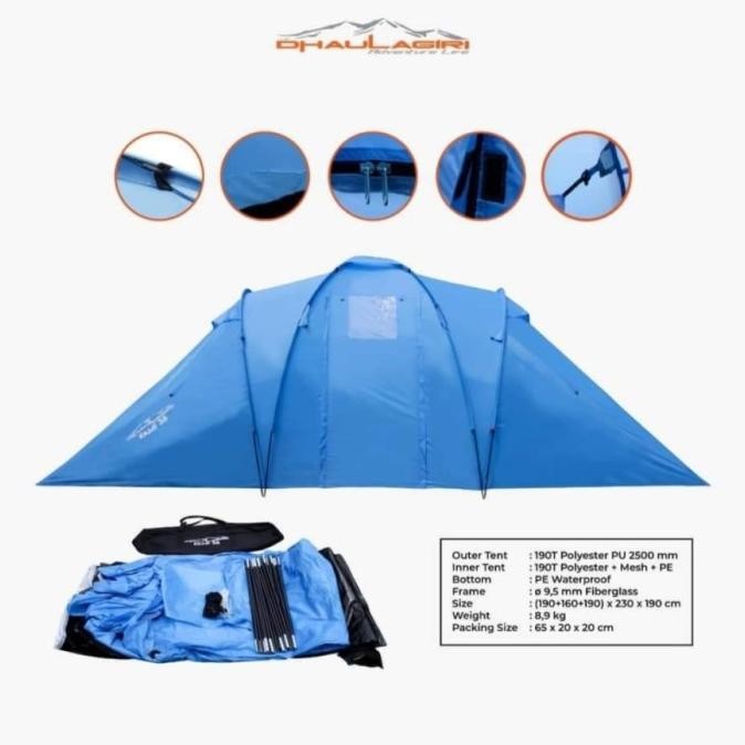 TENDA dhaulagiri fami 36 6p PERSON - tenda camping hiking - tenda