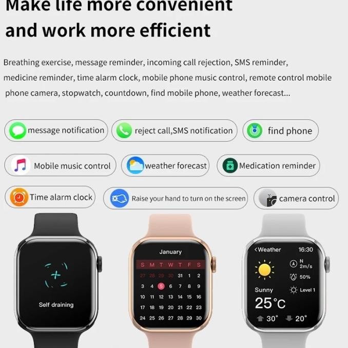 Smartwatch Series 9 Dynamic Island mini 41mm 45mm iwo watch jam tangan