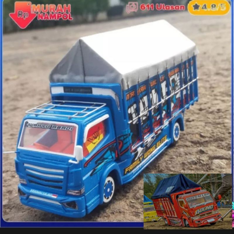 minaitur turk oleng Wahyu abadi biru full lampu leed dan terpal