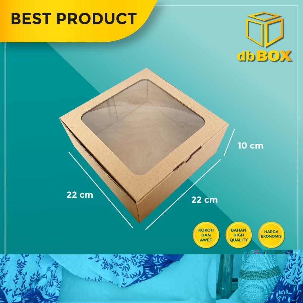 

NEW (10Pcs) BOX MIKA 22x22x10 kardus die cut, untuk kue hampers gift box MIKA MIKA TERLARIS
