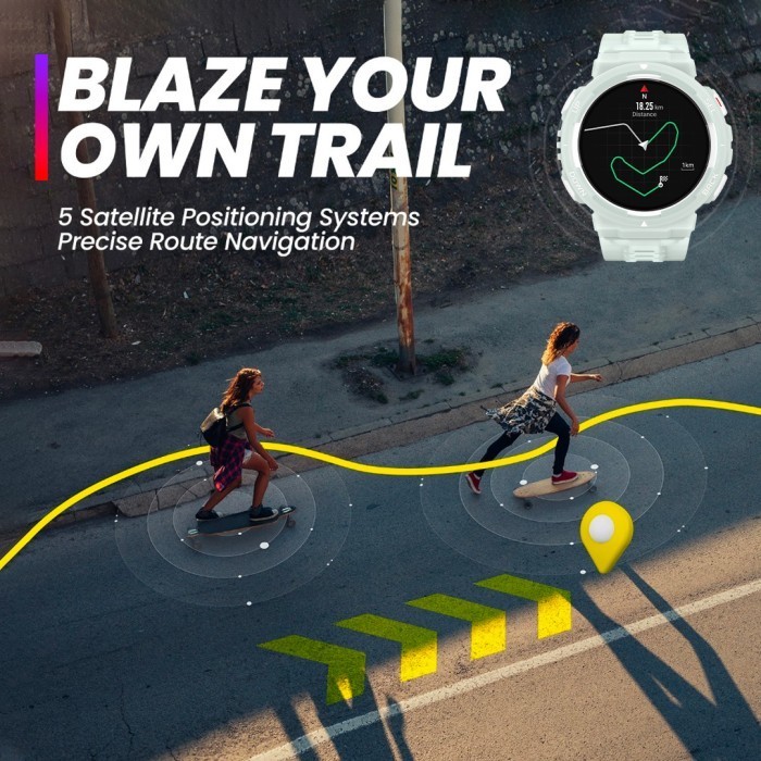 Amazfit Active Edge Smartwatch 10 Atm 5 Gps Stylish Rugged Design