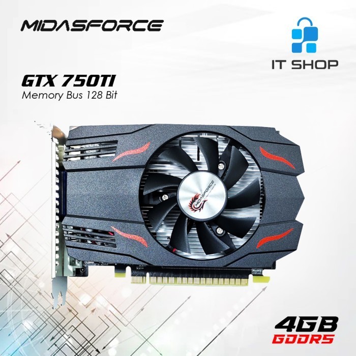 Vga Midasforce Nvidia Gtx 750Ti 4Gb Gddr5 128Bit - Vga Midas Gtx 750Ti