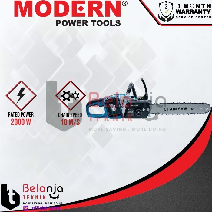 Modern Chainsaw Baterai 16 Inch Alat Potong Dahan 20V Cordless 16Inch Termurah Terlaris Promo