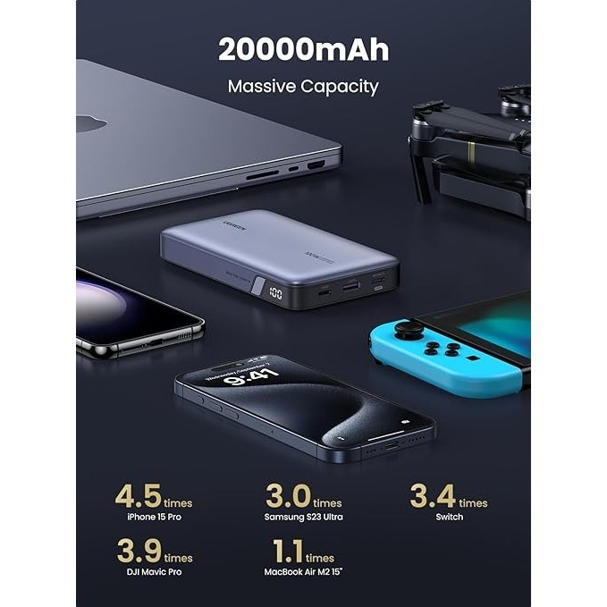 Ugreen Powerbank Laptop Iphone 15 Macbook 20.000Mah Fast Charging 100W Termurah Terlaris Promo