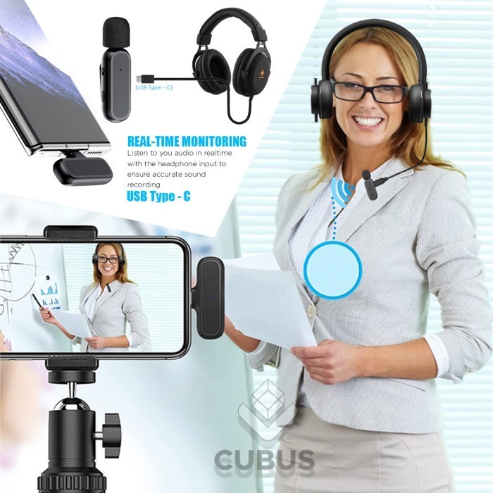 Costa True Wireless Microphone Clip On Mic Monitoring For Smartphone