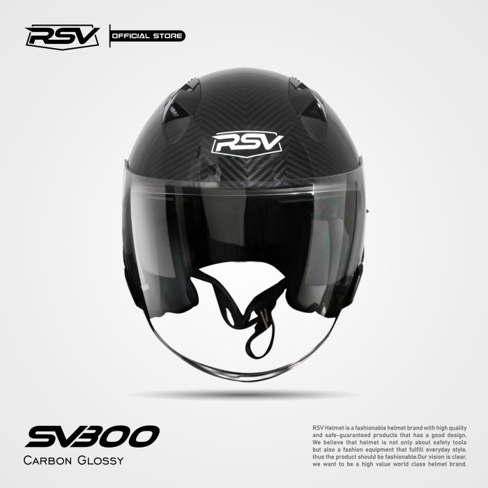 Rsv Sv300 Carbon Glossy Double Visor