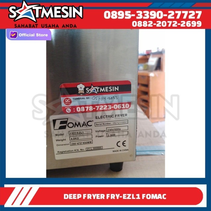 Deep Fryer Fomac Fry-Ezl1 Penggorengan Listrik Penggorengan Kentang