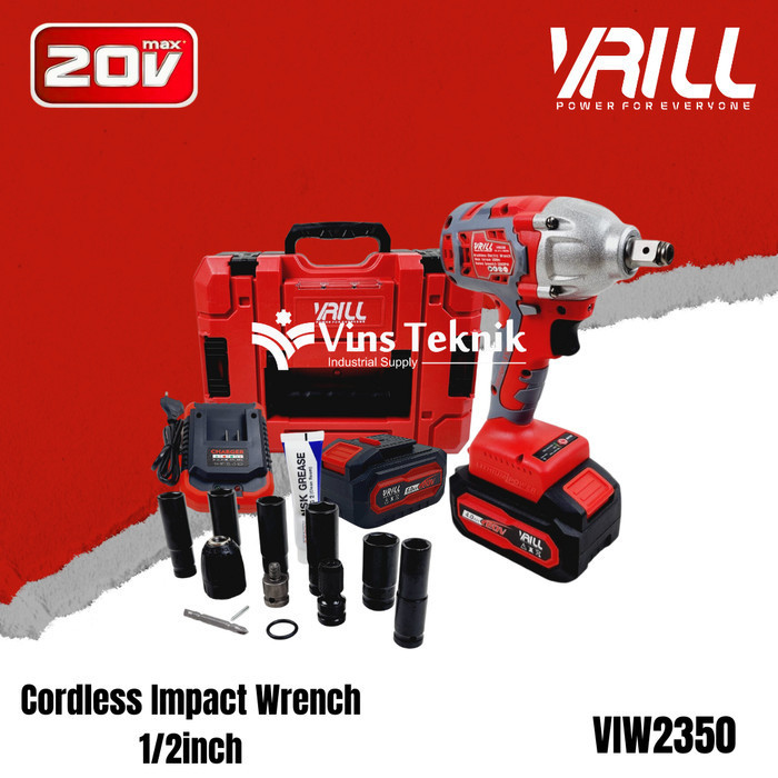 Cordless Impact Wrench Vrill Viw2350 Mesin Pembuka Baut Viw 2350