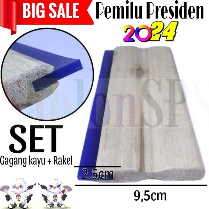 

Rakel Sablon Biru Tua Lancip Kecil 25Mmx5Mm Set Gagang Kayu P. 35Cm