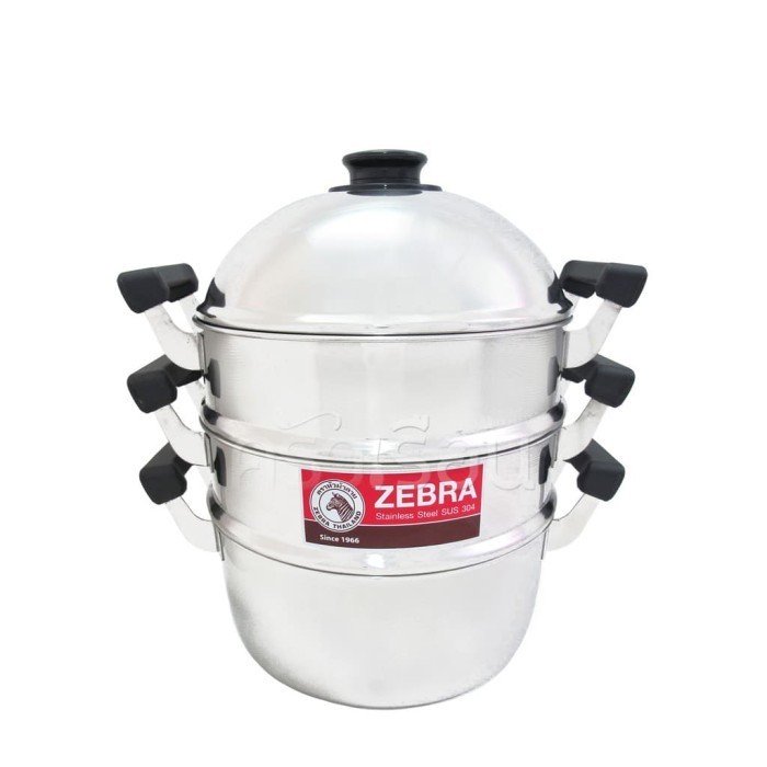 Zebra Steamer Set 30 Cm / Panci Kukus Stainless Zebra 164430 Termurah Terlaris Promo