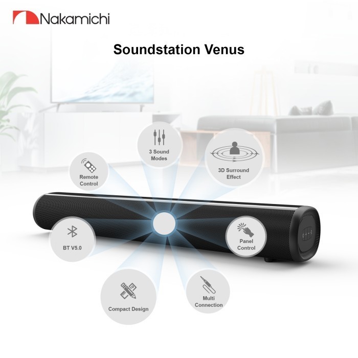 Nakamichi Soundstation Venus Speaker Bluetooth Amplifier Mini Soundbar Termurah Terlaris Promo