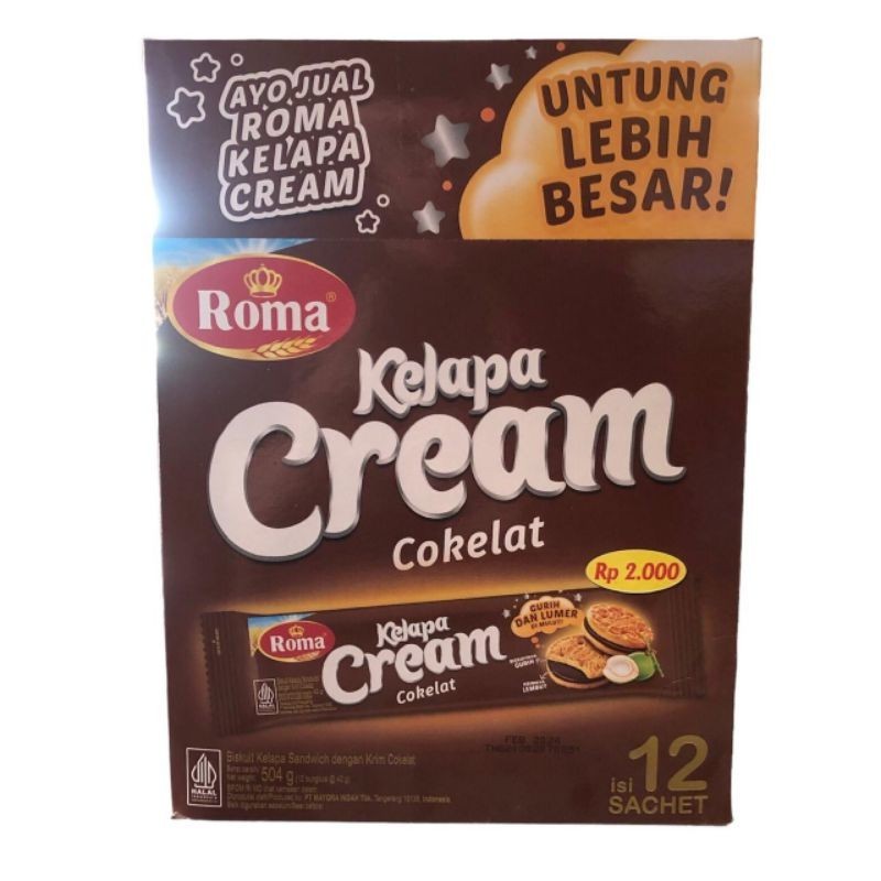 

ROMA KELAPA CREAM COKELAT BOX 12pcs