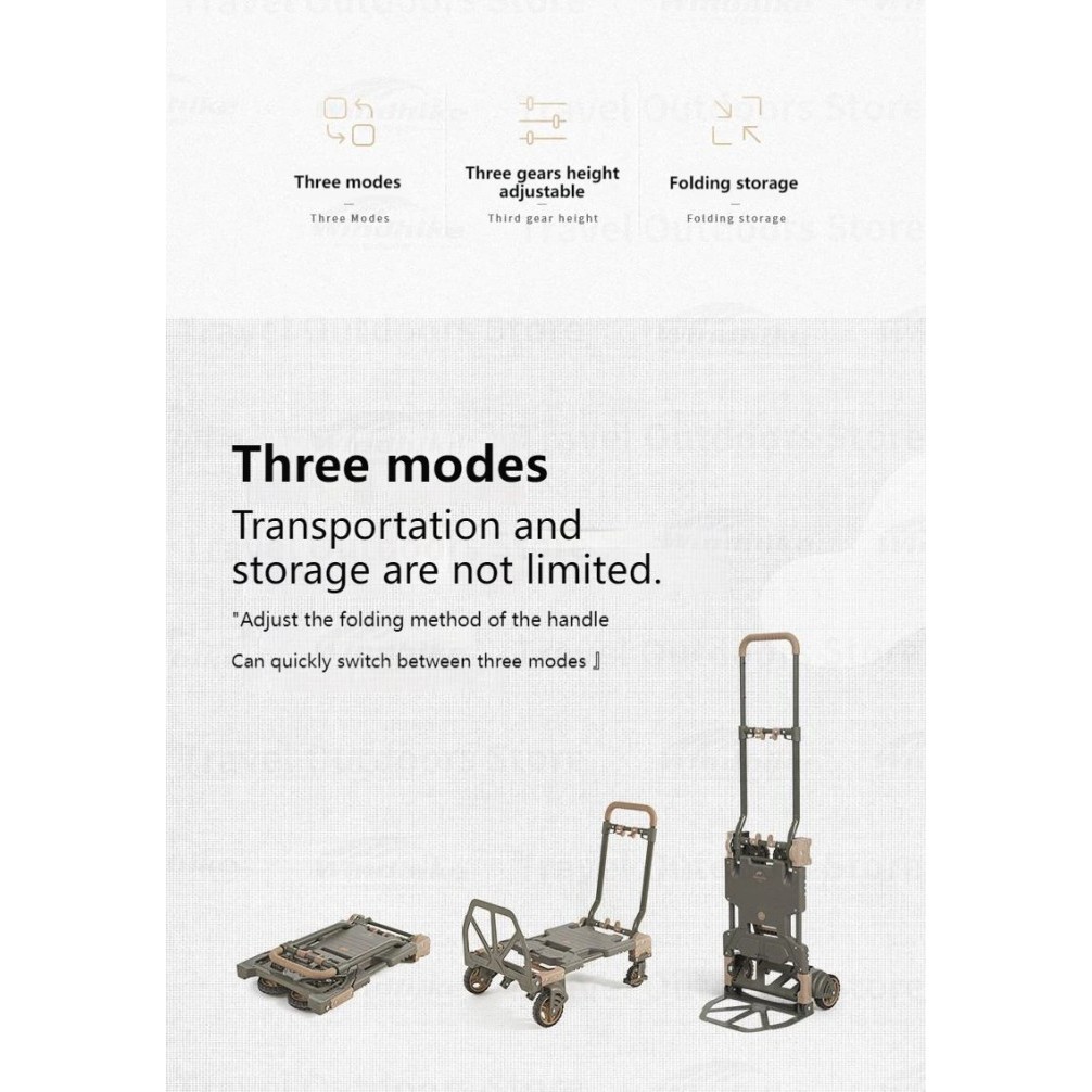 Trolley / Gerobak Lipat Portable Camping Naturehike Cnh22Ju024 Termurah Terlaris Promo