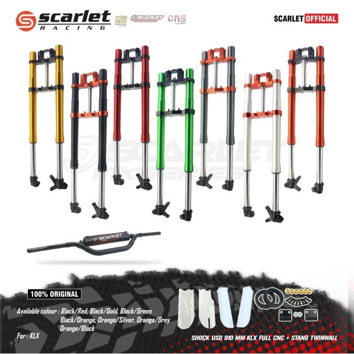 Scarlet Racing Shock Usd 910Mm Klx + Stang Termurah Terlaris Promo