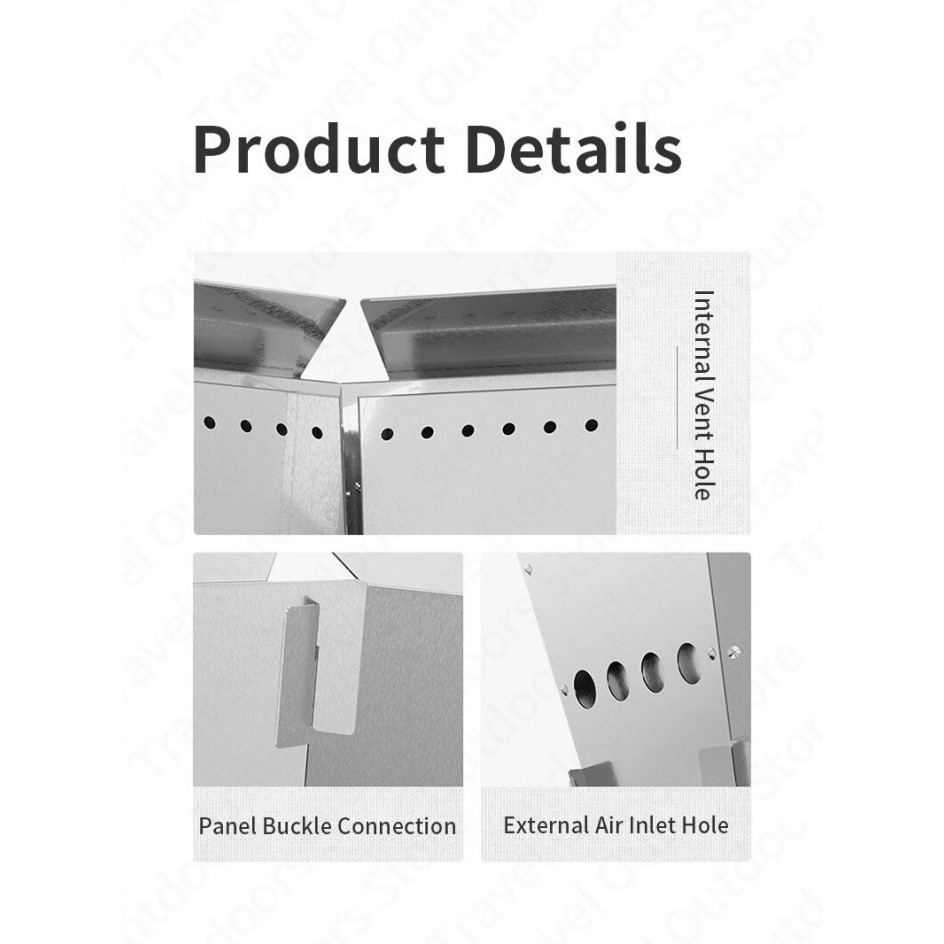 Fire Pit / Bbq Grill / Kompor Kayu Bakar Camping Naturehike Nh21Sk002