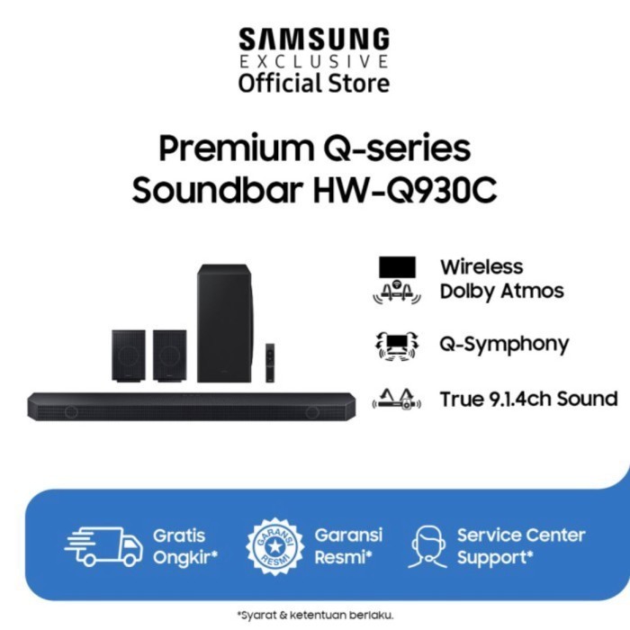 Samsung Premium Soundbar Hw-Q930C 9.1.4Ch Sound Dolby Atmos Dtx Hwq930