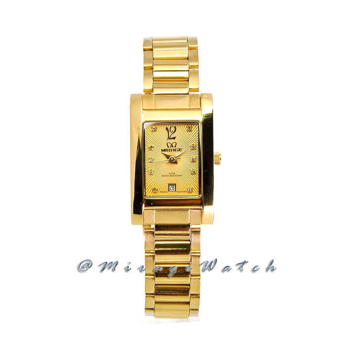 Jam Tangan Mirage Wanita Original Gold 7062L Pk