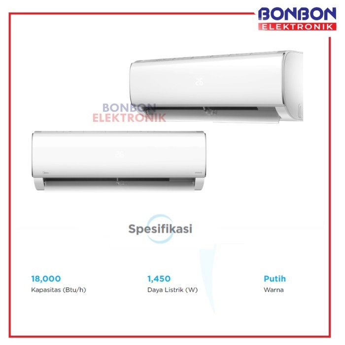 Midea Ac Split 2Pk Msaf-18Crn2X (Msaf-18Crn2) R32 Standard 2 Pk
