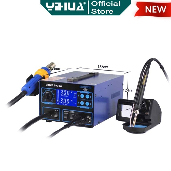 Yihua 992Da Blower Uap Solder Station Digital Penyedot Asap Solder Ori