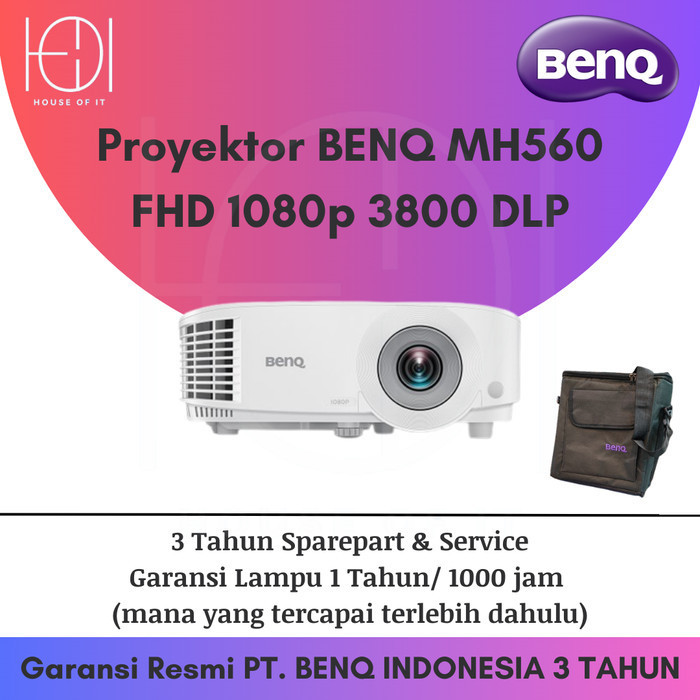 Proyektor Benq Mh560 1080P Dlp 4000Al Fhd Hdmi