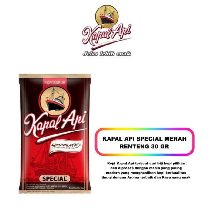 

kopi kapal api special 30gr - 1 renceng isi 10 sachet