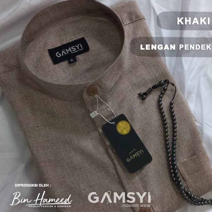 Baju Koko Lengan Pendek Pria/Baju Koko Gamsyi Terbaru